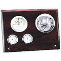 Rosewood Desk Thermometer, Clock, Hygrometer